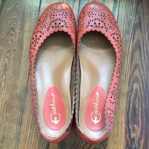 [Women's] Earthies BurntOrange Bindi Comfort Flats